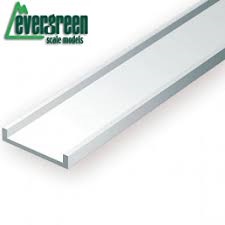 Canal en U 2.5 x 1.05 x 0.25 x 0.475 x 350mm. 4Unidades